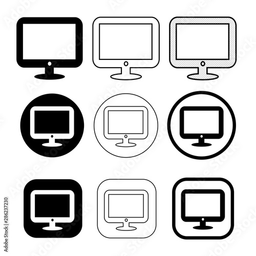 Simple Computer monitor icon sign design © icon0