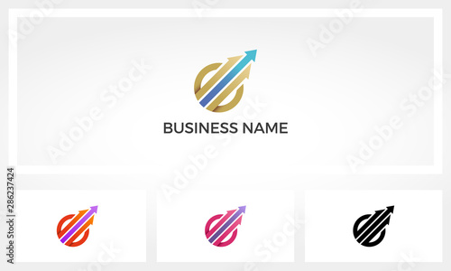 Arrows Take Off From A Circle Logo