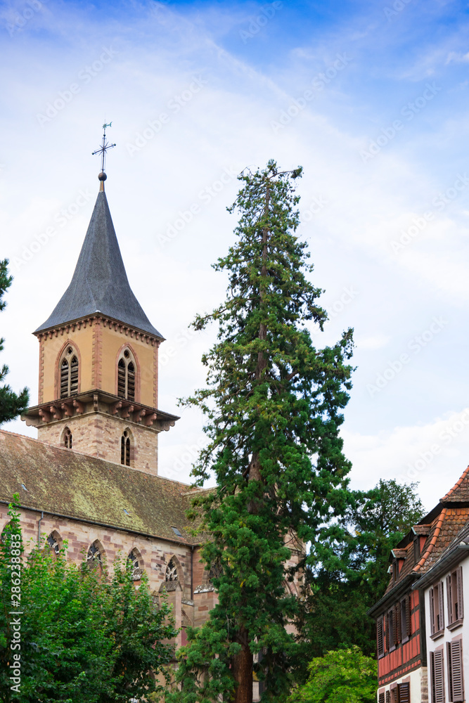 Church Saint Gregoire in Ribeauville, France Church Saint Gregoire in Ribeauville, France