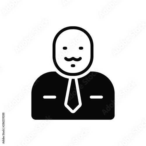 Black solid icon for dad 