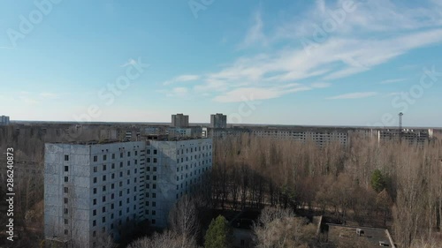 Chernobyl shoots from ground and above,
Star Wormwood, Kopachi village and check it's kindergarten,  new sarcophagus of Reactor #4 , Red Forest and Pripyat road sign, swimming pool, Duga 3 photo