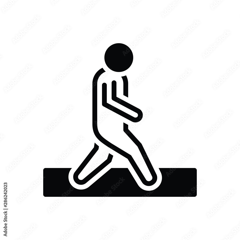 Black solid icon for walk Black solid icon for walk
