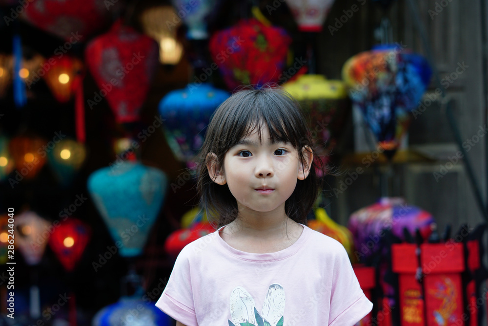 Portrait Asian cute little girl smiling happy Portrait Asian cute little girl smiling happy