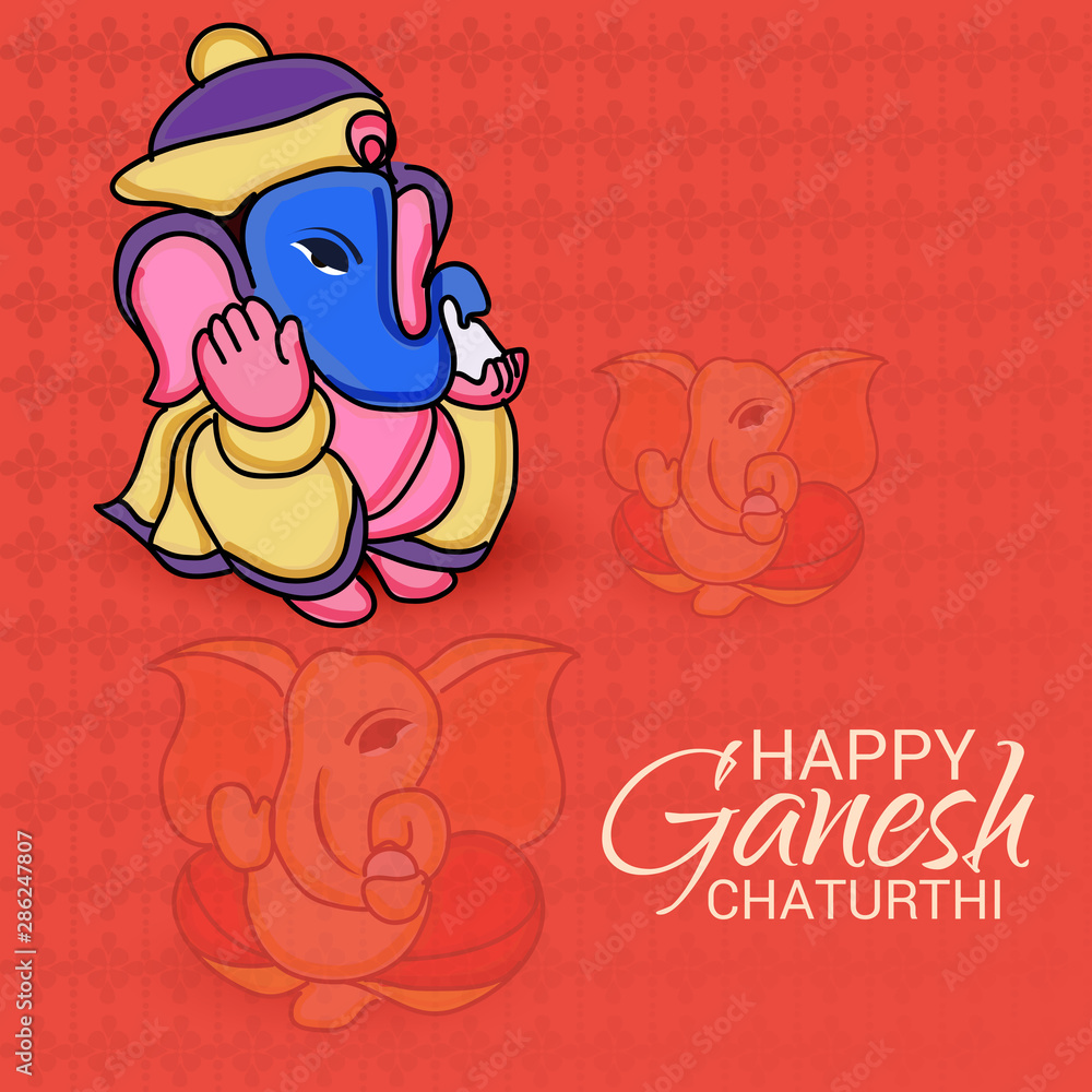 Fototapeta premium Happy Ganesh Chaturthi