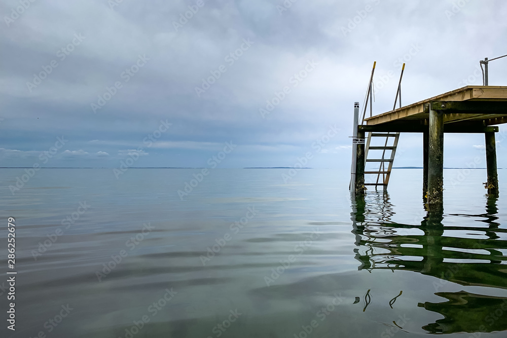 Reflections of a Pier on the Sea - Jutland - Denmark