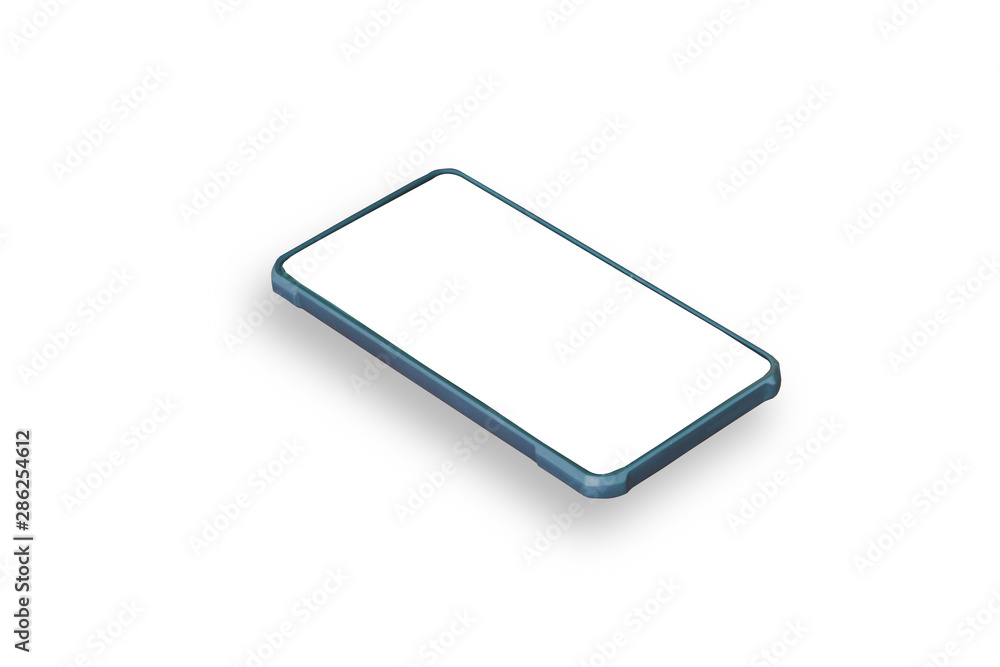 Blue smart phone with white screen and copyspace for your text isolated on whiite background. Blue smart phone with white screen and copyspace for your text isolated on whiite background.
