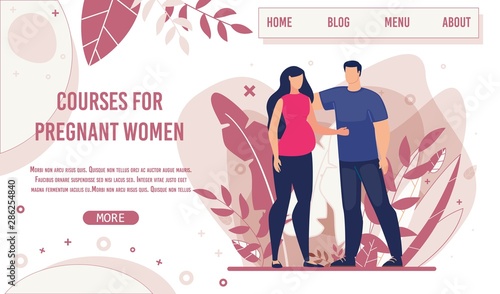 Creative Landing Page for Pregnant Woman Courses