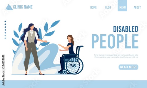 Landing Page Offering Help for Disabled People