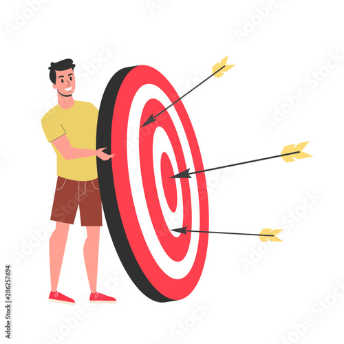 Man standing at the target