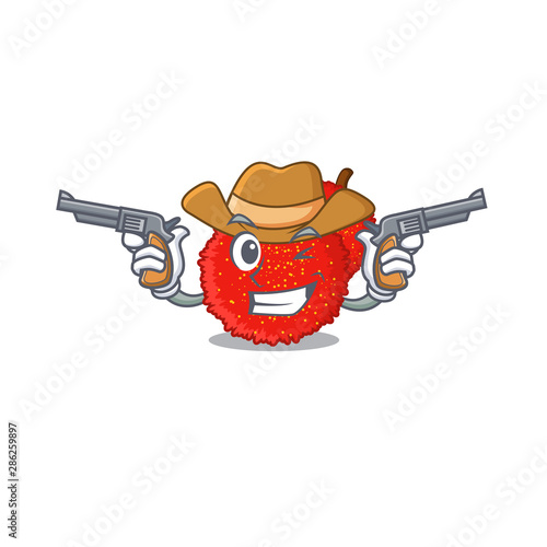 Cowboy fresh bayberry fruit in mascot basket