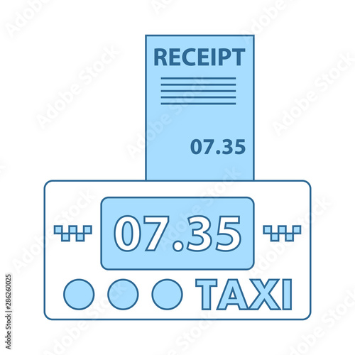 Taxi Meter With Receipt Icon