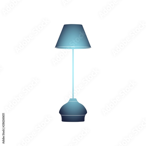 Floor lamp silhouette. Vintage torchere. Home interior and creativity