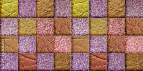 seamless leather patchwork background