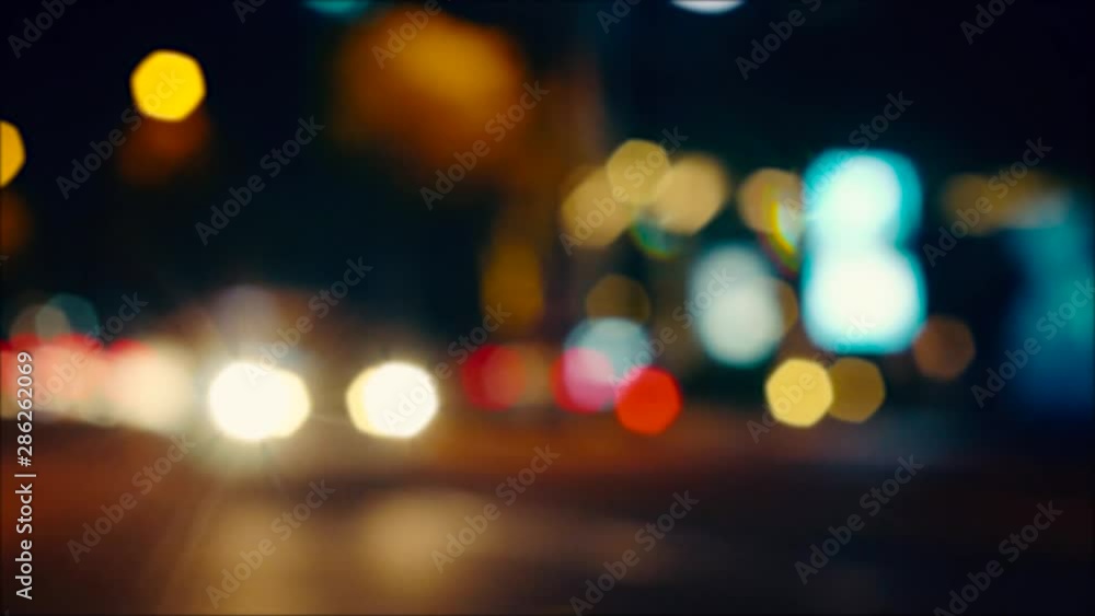 Defocused city lights, colorful night view. Defocused city lights, colorful night view.