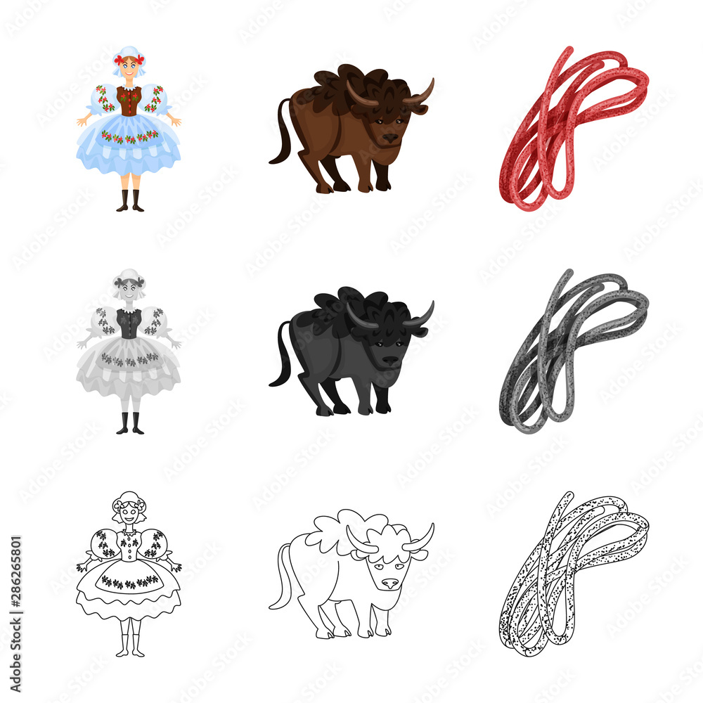 Vector design of traditional and tour logo. Set of traditional and landmarks stock vector illustration. Vector design of traditional and tour logo. Set of traditional and landmarks stock vector illustration.