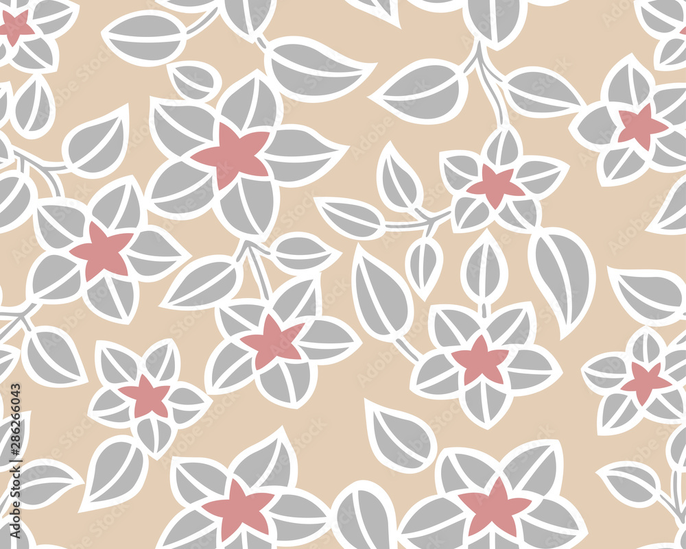 Japanese Pretty Flower Seamless Pattern Japanese Pretty Flower Seamless Pattern
