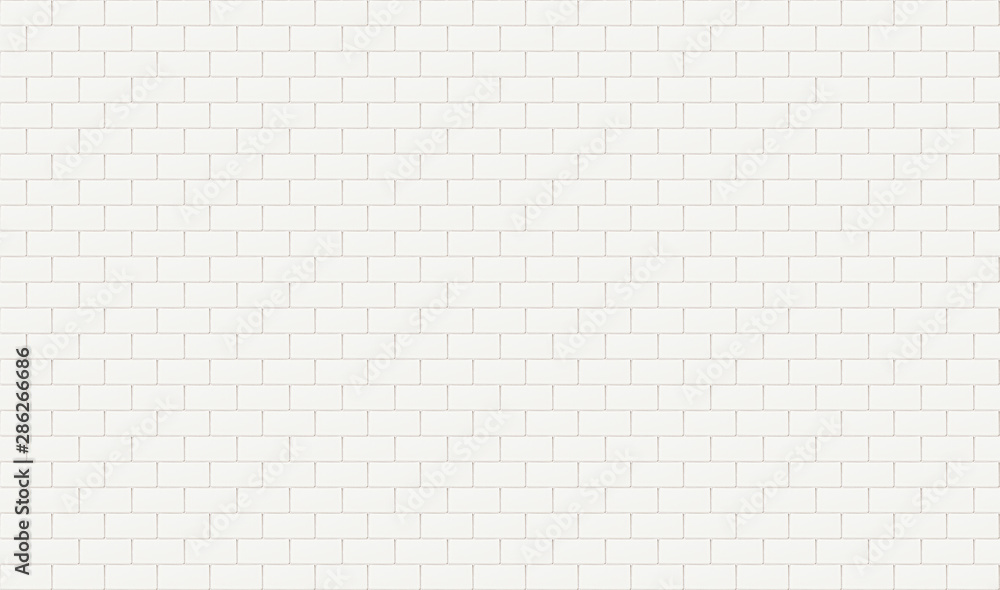 Long wide picture of white tiles wall. White ceramic tile texture  background. Stock-Foto | Adobe Stock