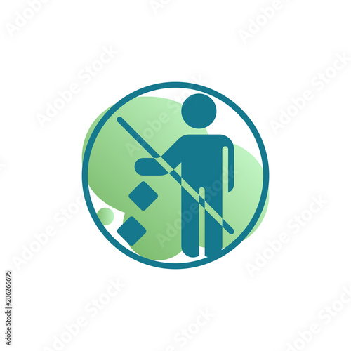 Do not litter icon vector, Keep it clean filled flat sign, bicolor pictogram, green colors. Symbol, logo illustration