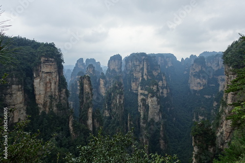 Monts Huangshan ciel nuageux
