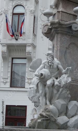 statue in Ljubljana Slovenia