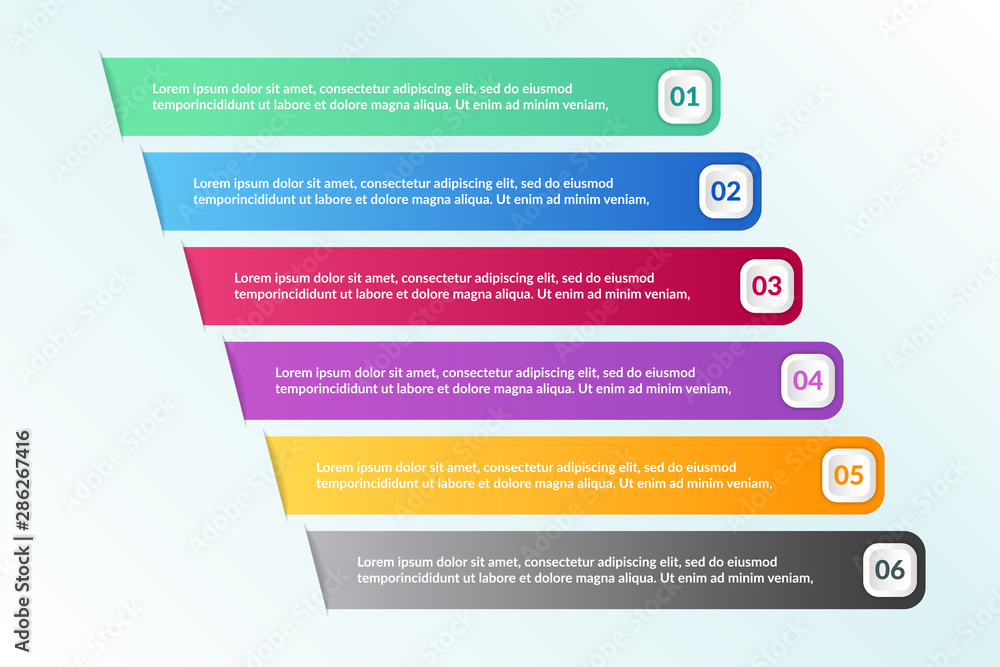 vector list Infographic design with 6 icons options or steps. Infographics for business concept.for presentations banner, workflow layout, process diagram, flow chart and how it work vector list Infographic design with 6 icons options or steps. Infographics for business concept.for presentations banner, workflow layout, process diagram, flow chart and how it work