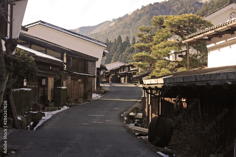 Views of Tsumago and Magome villages in Japan