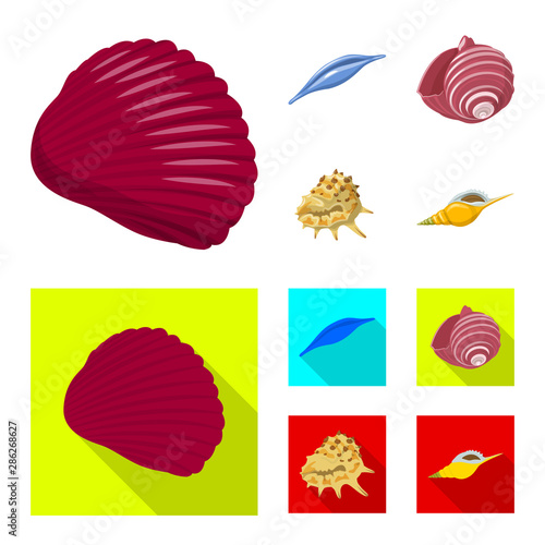 Vector illustration of animal and decoration icon. Collection of animal and ocean stock symbol for web. © Svitlana