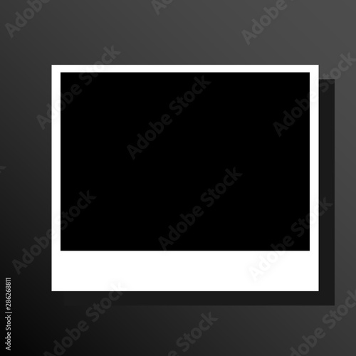 Realistic photo frame on isolated background. Vector photo frame on transparent background.vector illustration eps10