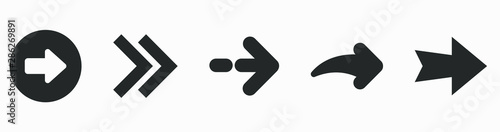 Set of flat arrows. Collection of concept arrows for web design, mobile apps and more.