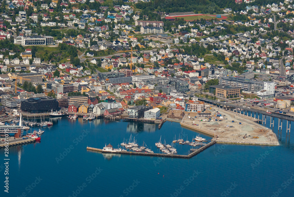 Blick auf das Stadt Tromsø, Norwegen