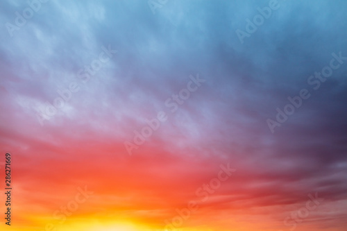 Beautiful clouds at sunset as a background © schankz