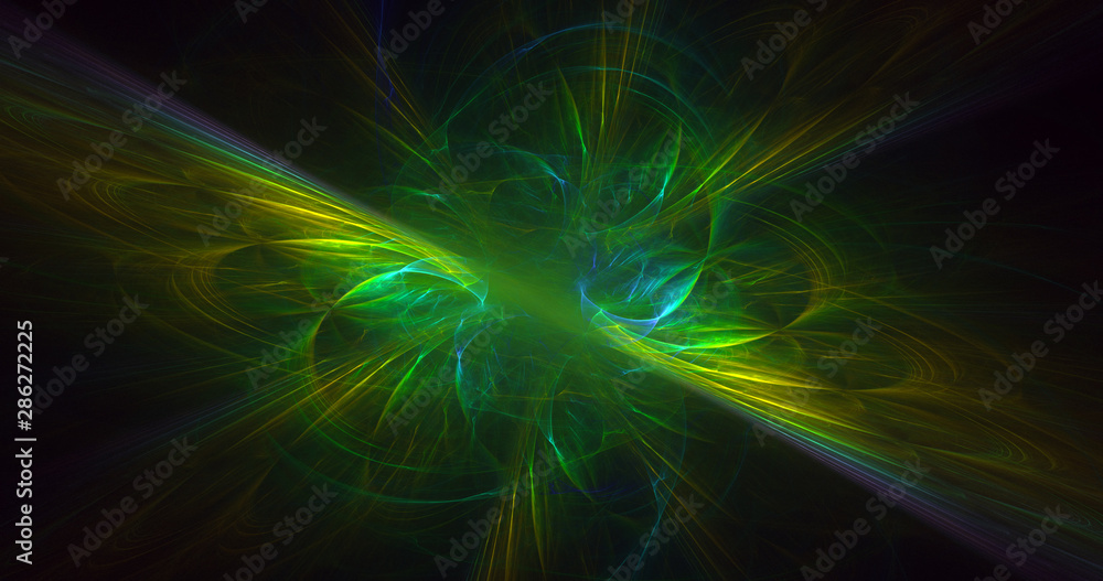 3D rendering multicolored abstract fractal on black background 3D rendering multicolored abstract fractal on black background