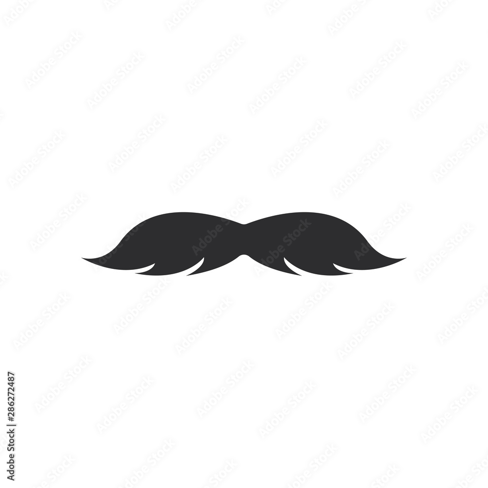 Obraz premium Moustache logo template vector icon 