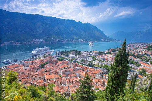 view of old town Kotor in Montenegro