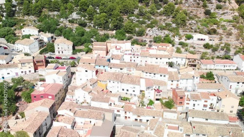 Aerial view of Abdet little village in Alicante mountains, Spain photo