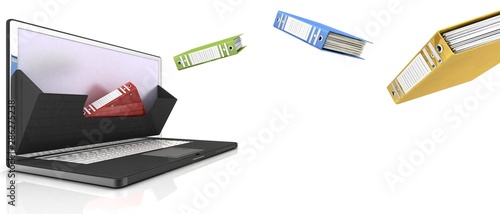 ARCHIVE . 3d Render Illustration.