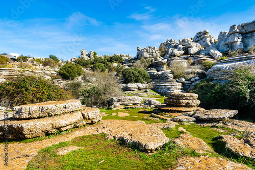 a great view from one of the valley floors found at Torcal in Antequera