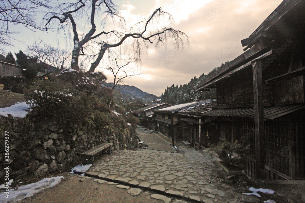 Views of Tsumago and Magome villages in Japan Views of Tsumago and Magome villages in Japan