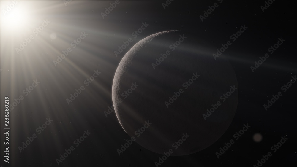 3d render, Moon high resolution image, 4k in outer space, Surface. High quality.