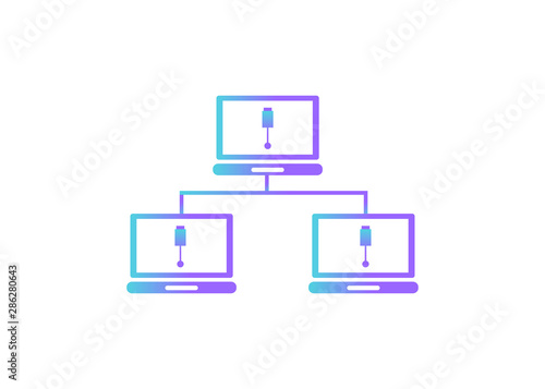 computer network concept . vector illustration