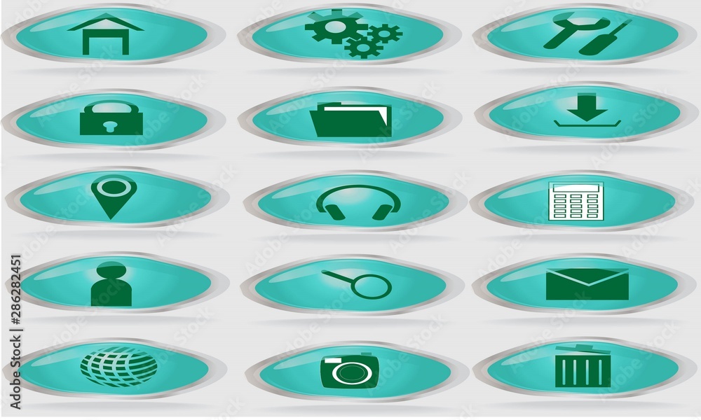 Obraz premium Web Button and Icon Set