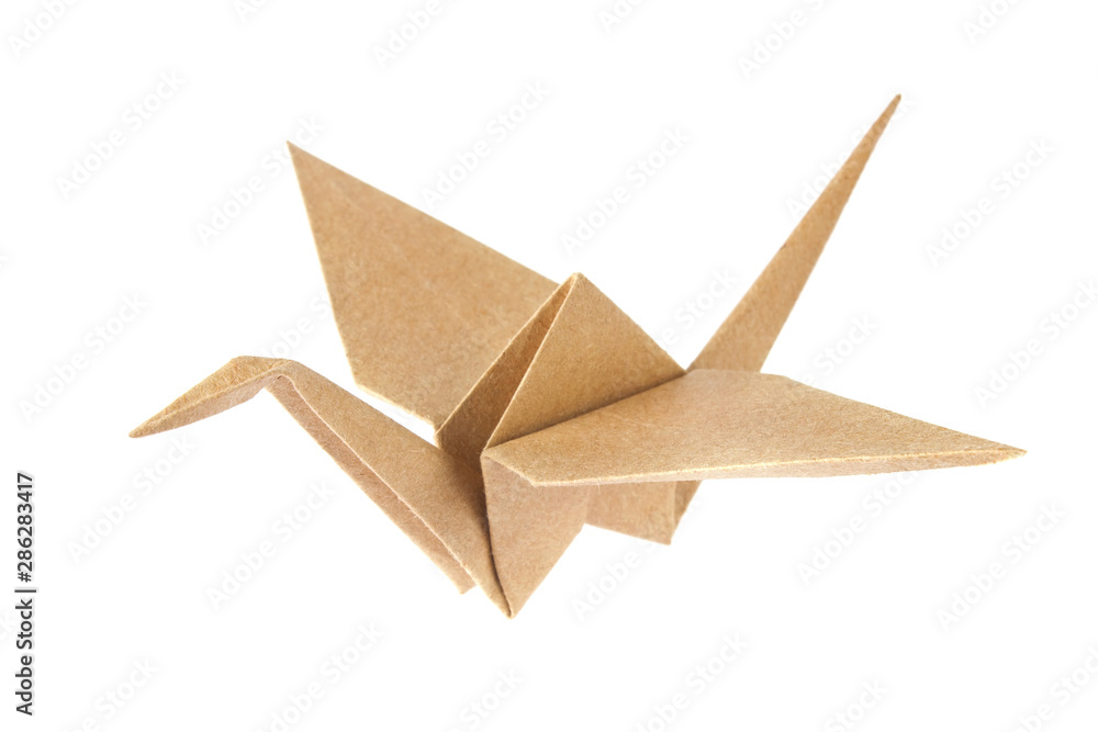 Shadoof origami of crafting paper. - obrazy, fototapety, plakaty 