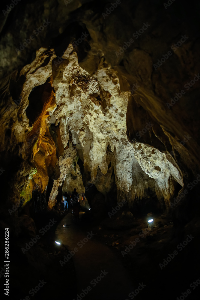 unusual rocks inside a cave