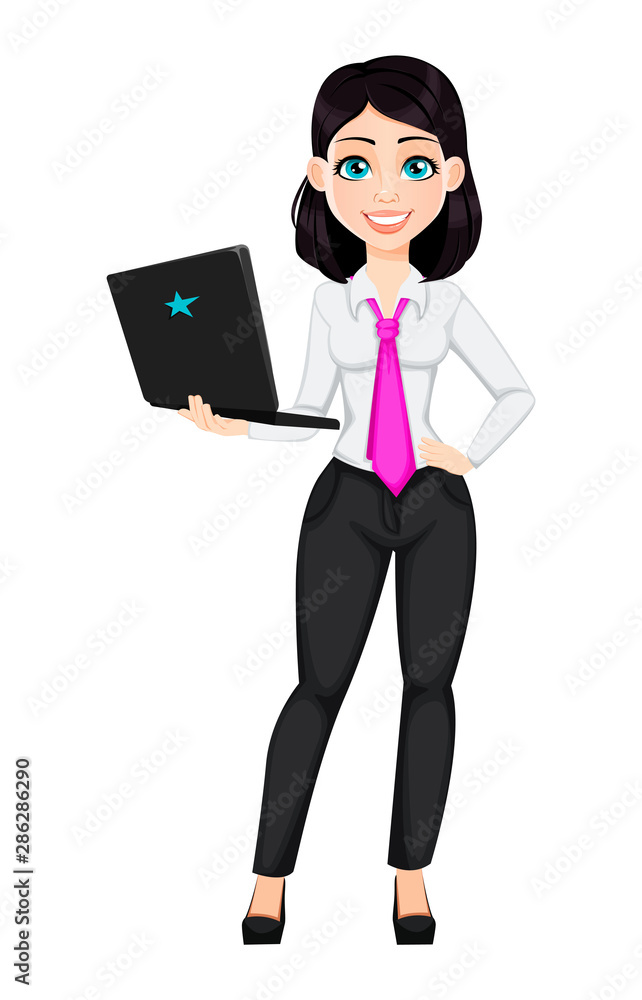 Cute businesswoman cartoon character Cute businesswoman cartoon character