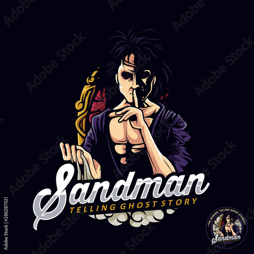 Tableau sur toile Sandman Mascot Mistery Logo