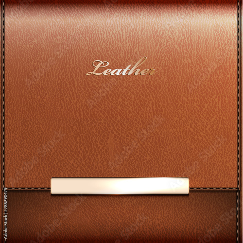 Brown leather bag abstract background