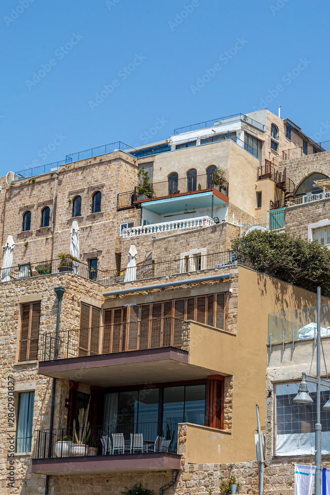 Naklejka premium The Old and New of Jaffa