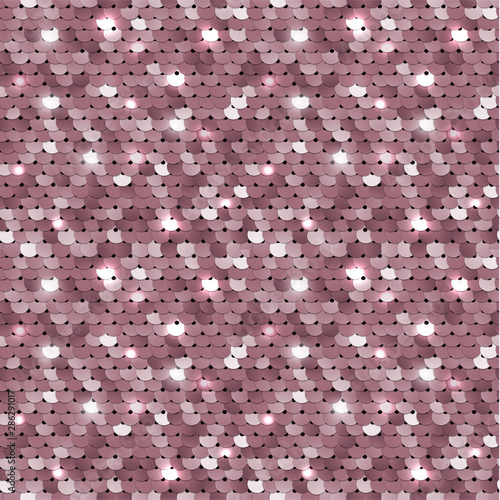 Seamless shiny sequined fabric texture with pink palliettes