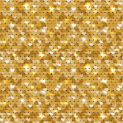 Canvas schilderij Glamour stijl patronen Gouden pailletten stof textuur  © LeysanI