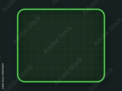 Green tech hud grid .